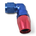 6AN 180Deg Hose End ProClassic Blue/Red