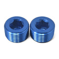 3/4in Allen Pipe Plugs Blue 2/pkg