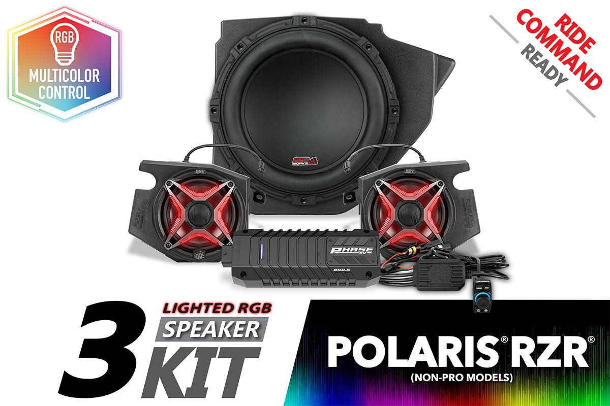 SSV Works V-Spec 3-Speaker Plug-&-Play Kit for 2014-2023 Polaris RZR with Ride Command