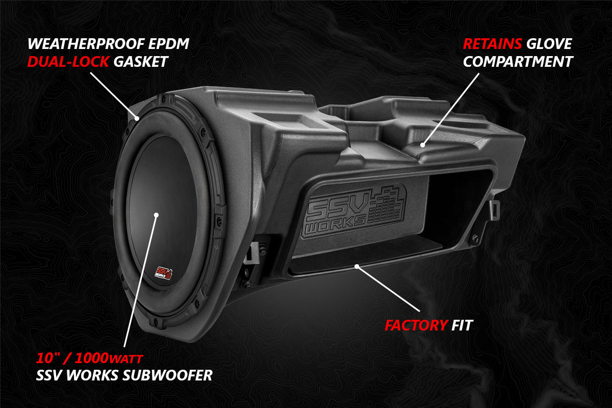 SSV Works V-Spec 3-Speaker Plug-&-Play Kit for 2014-2023 Polaris RZR with Ride Command