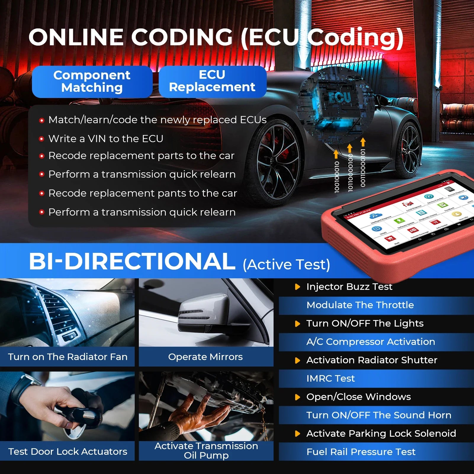 New LAUNCH X431 PROS V5.0 Car Diagnostic Tools Automotive OBDII Scan Tool Auto Scanner OBD2 ECU Coding pk X431 V plus
