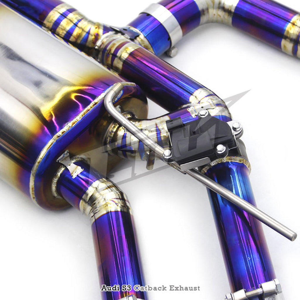 Titanium Valved Catback Exhaust System for Audi S3 2.0T