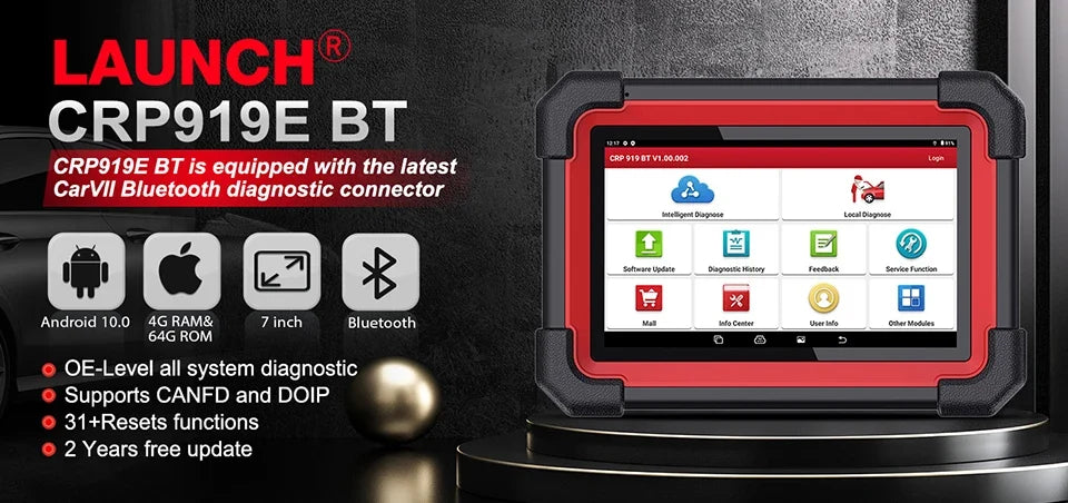 2025 LAUNCH X431 PRO ELITE Car Diagnostic Tools CANFD DOIP ECU CODING Bi-directionnal OBD2 Scanner 2 Years Free Update