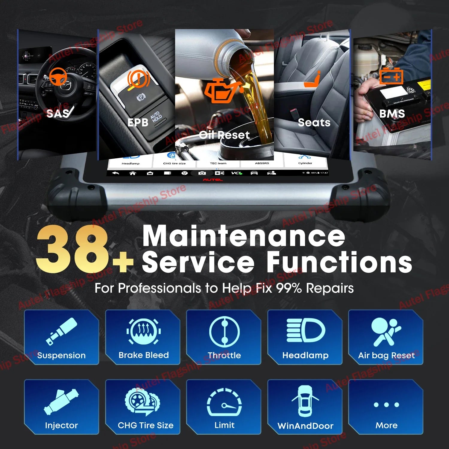 Autel Maxisys Elite II Pro Car Diagnostics Tool J2534 ECU Programming ECU Coding Motor TruSpeed CAN FD/DoIP PK MK908P Elite 2