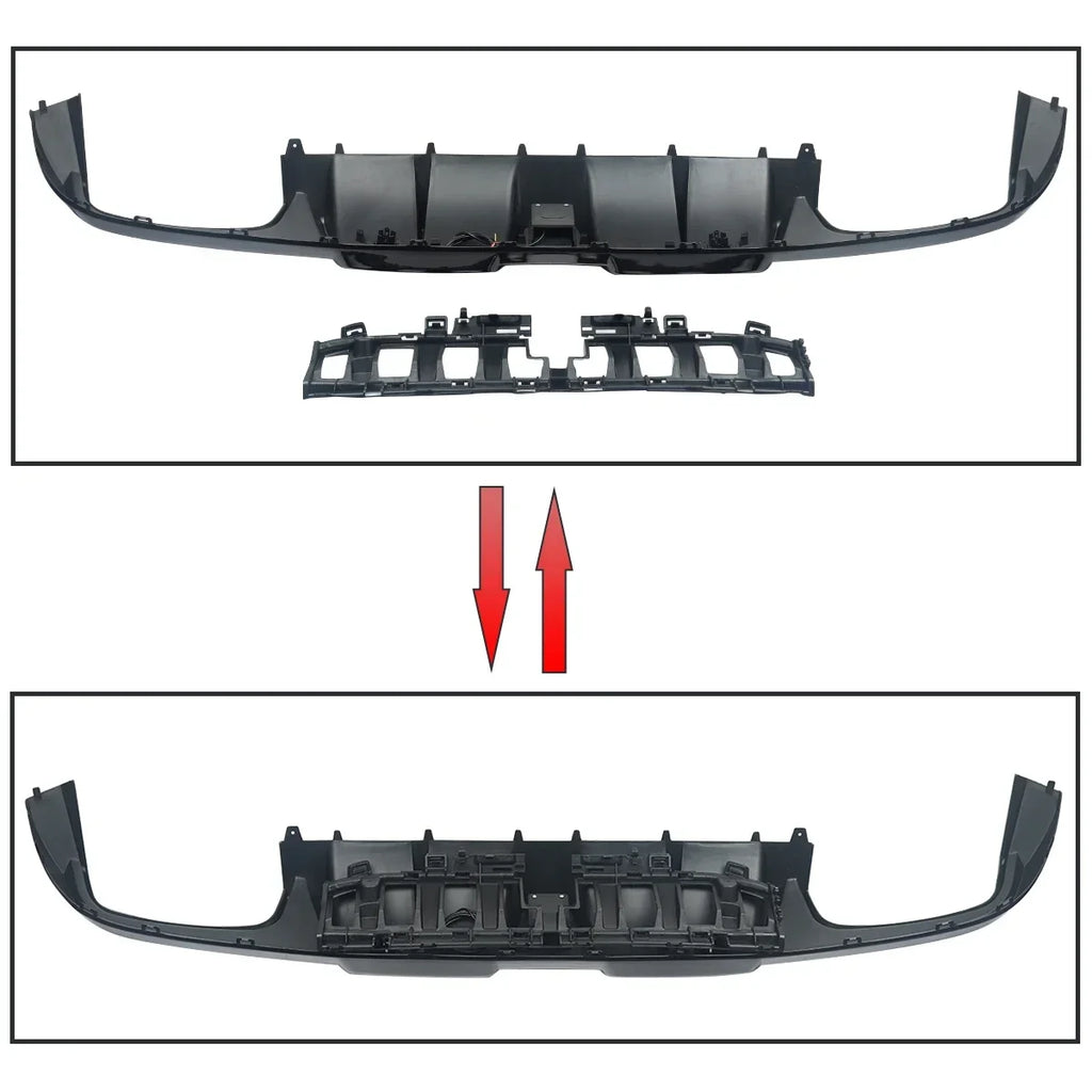 MagicKit Rear Diffuser Quad Mufflers For Benz C205 Sport Coupe C43 C63 AMG 2015-2018