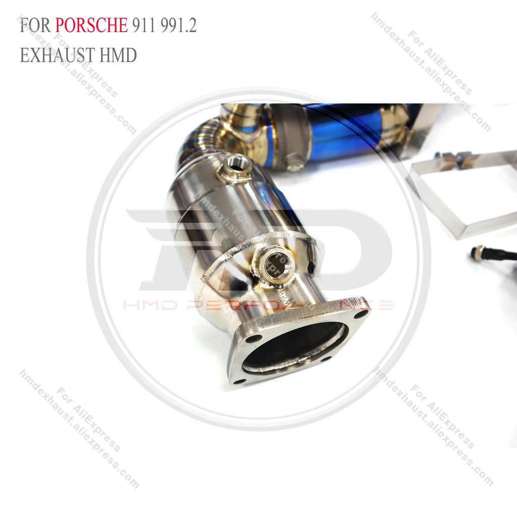HMD Exclusive customization Exhaust System Titanium alloy High Flow Downpipe and catback for Porsche 911 991.2 with GT3