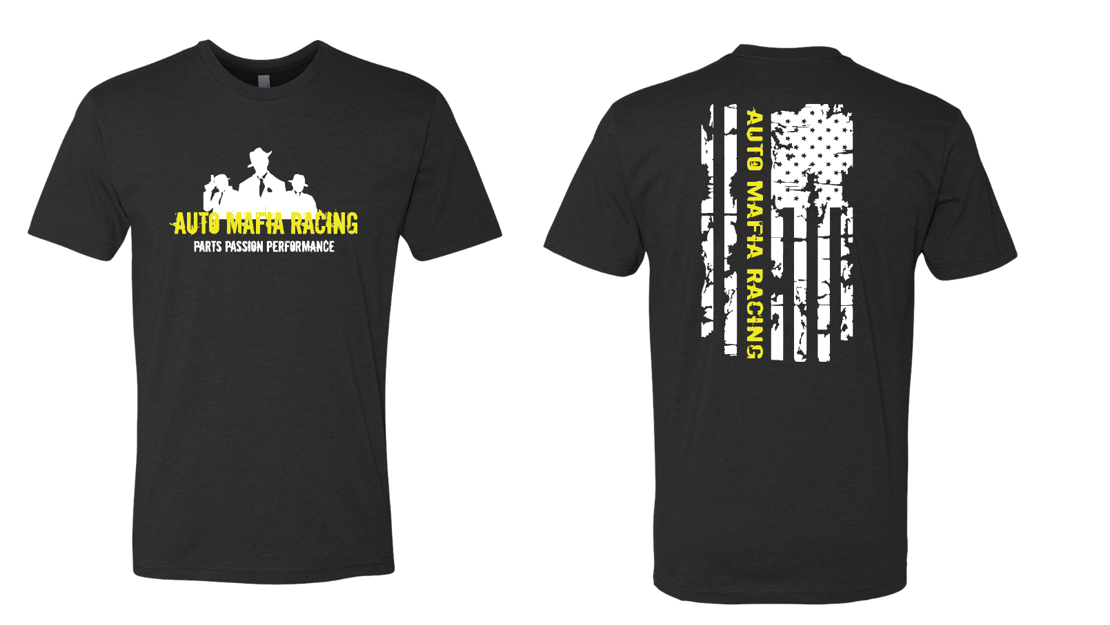 Mafia Tri Blend Distressed Flag T-shirt  (Yellow)