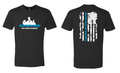 Mafia Tri Blend Distressed Flag T-shirt  (Blue)