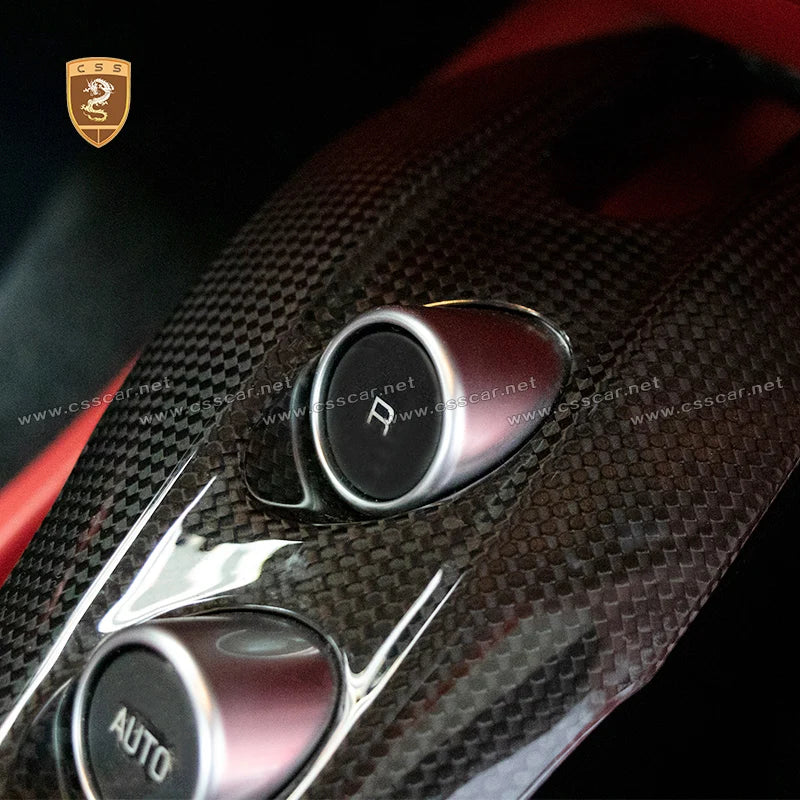 Car Central Control Button Cover Trim Sticker Panel Patch Interior Decoration Accessories For Ferrari F12 OEM Style