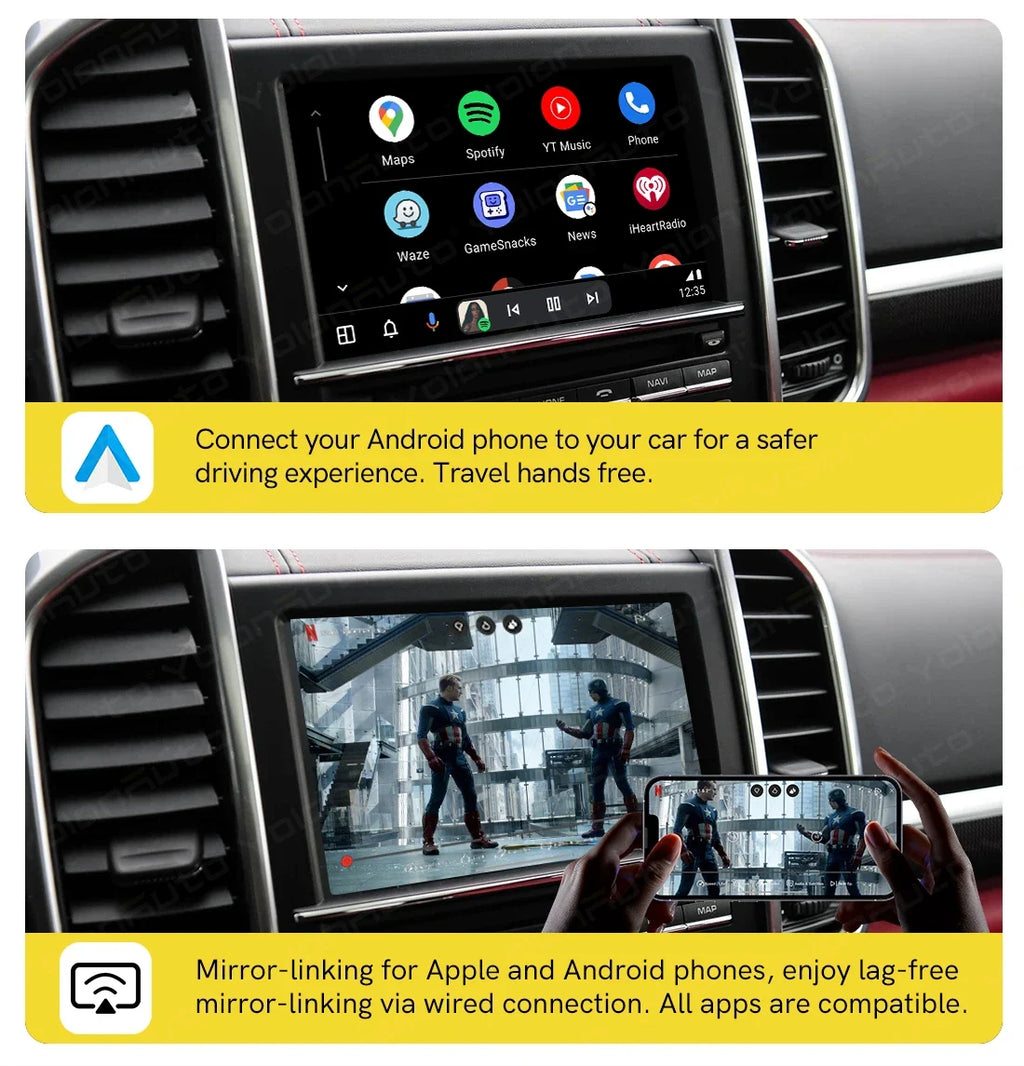 Wireless Carplay Module Wired Android Auto Retrofit kit Decoder for Porsche PCM 3.0/3.1/4.0 For Panamera Cayenne Cayman Macan