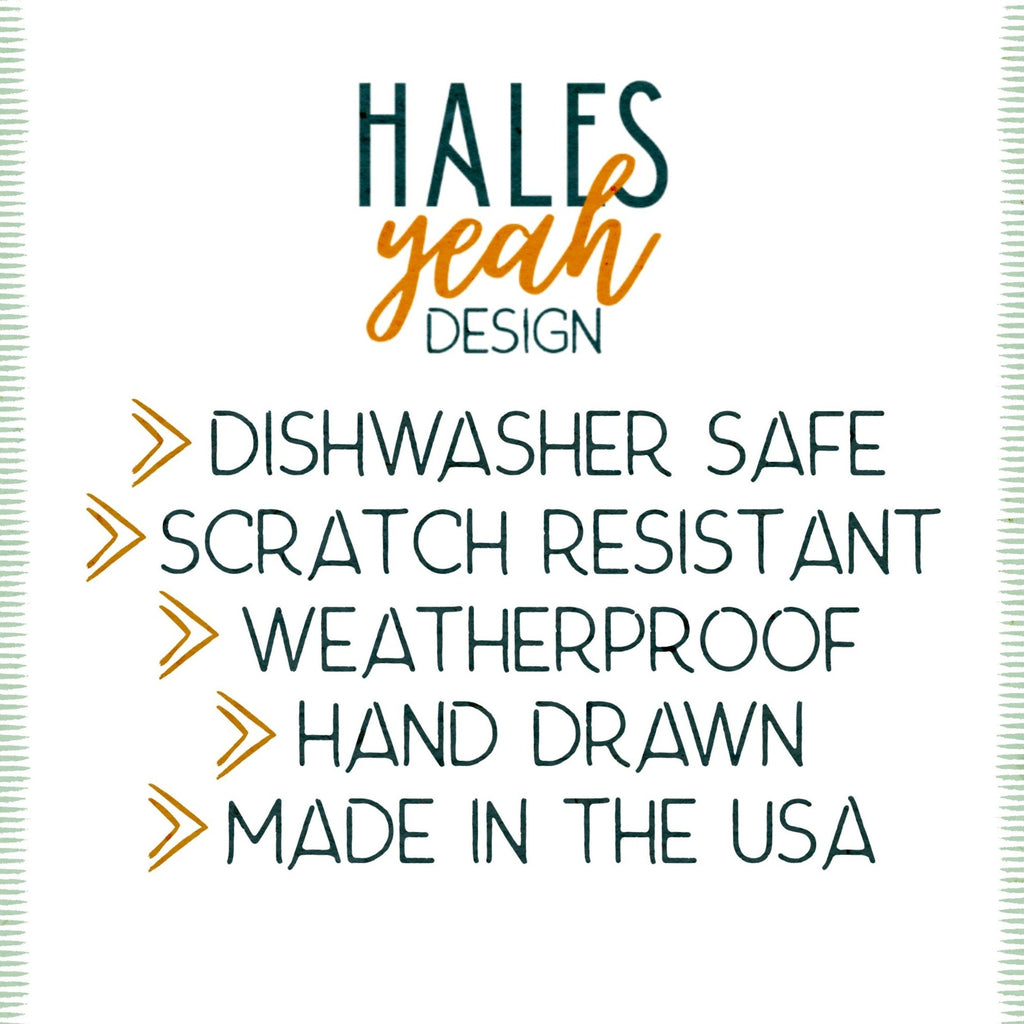 Hales Yeah Design Not a Hashtag Sticker ~3" at Longest Edge
