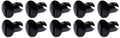 Oval Head Dzus Buttons .500 Long 10 Pack Black