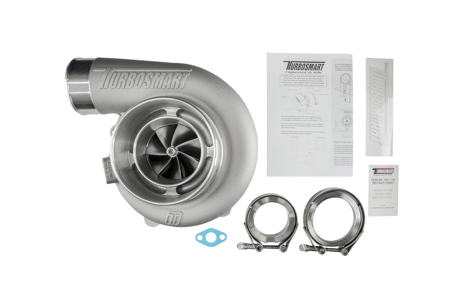 TS-2 Performance Turbocharger (Water Cooled) 6262 V-Band Reverse Rotation 0.82AR Externally Wastegated