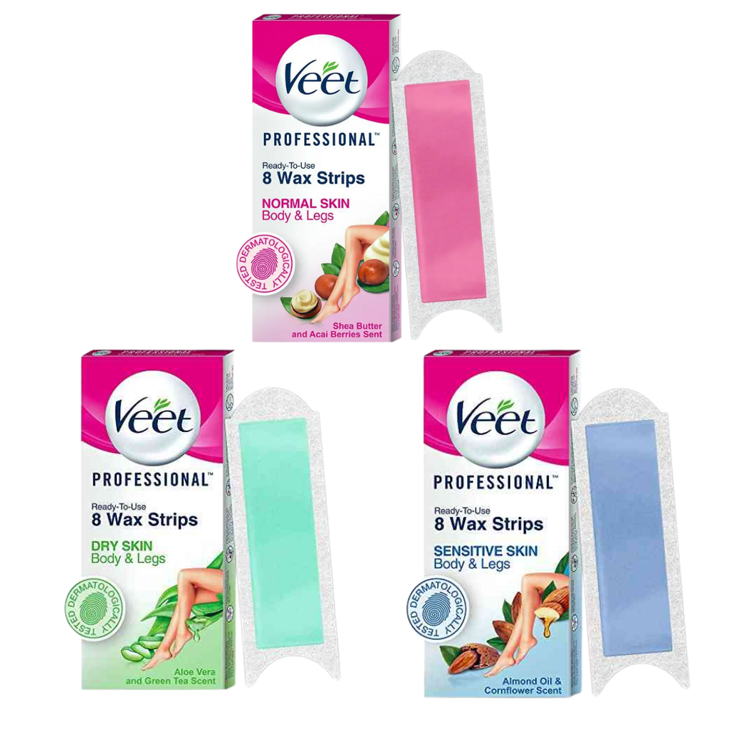 Veet Professional Ready-to-Use Body Wax Strips (8 ct)
