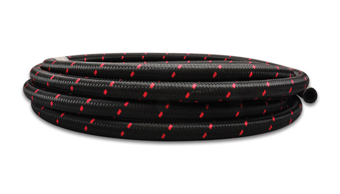 -4 AN BLK/RED NYLON BRAID. FLE