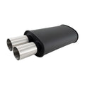 MUFFLER OVAL SS FLAT BLACK 2.5