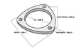 FLANGES EXHAUST SS 3-BOLT 3IN
