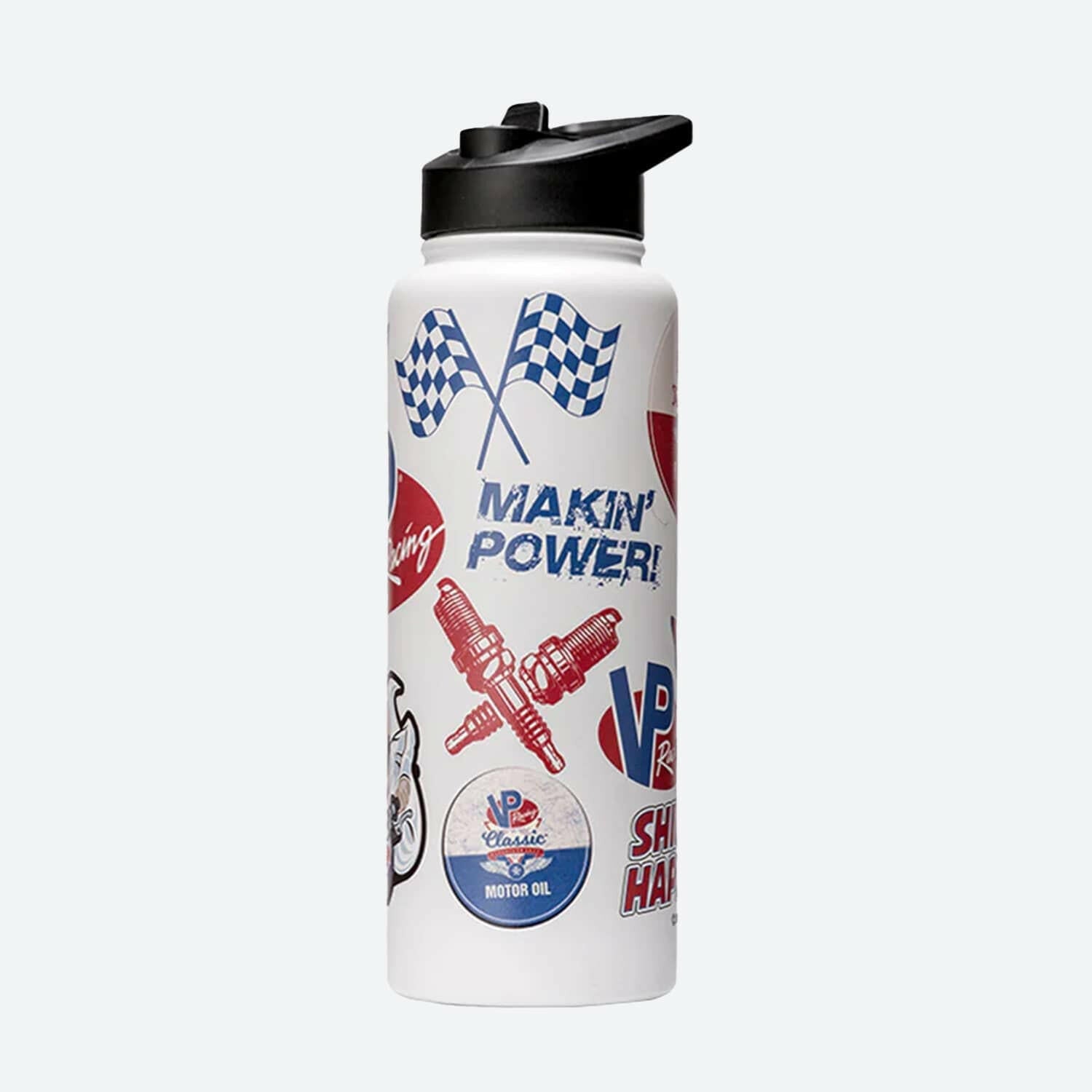 VP Racing - 34 oz. Quencher White Stainless Steel Water Bottle