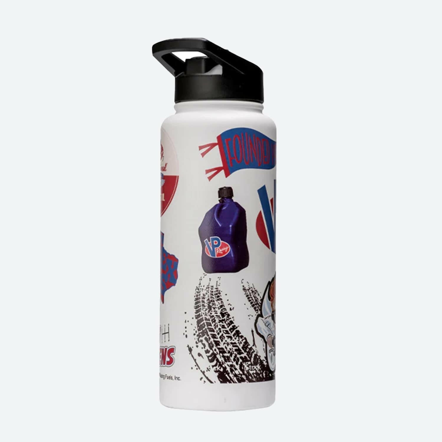 VP Racing - 34 oz. Quencher White Stainless Steel Water Bottle