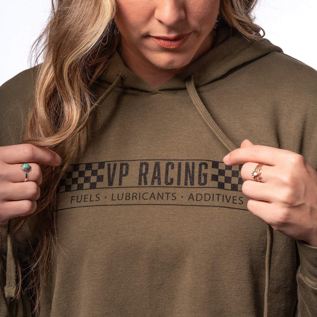 VP Racing Cropped Hoodie – Military Green