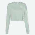VP Racing Checkered Cropped Dusty Blue Sweater