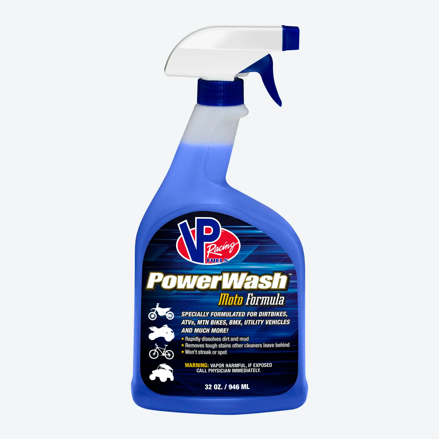 VP Racing PowerWash Moto Formula: Motorcycle Spray Cleaner