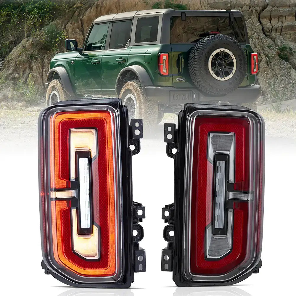 LED Tail Lights Assembly With Dynamic Welcome Lighting For 2021-2024 Bronco