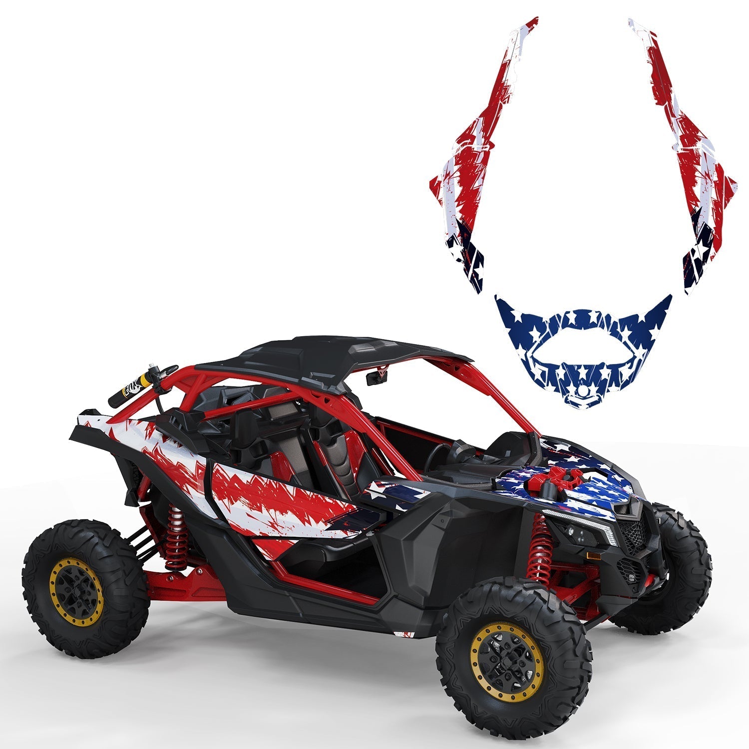 Kemimoto Graphic Decal with USA Flag Maverick X3