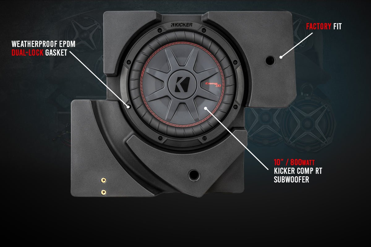 SSV Works Underseat Driverside 10in Subwoofer Enclosure for 2017-2026 Can-Am Maverick X3