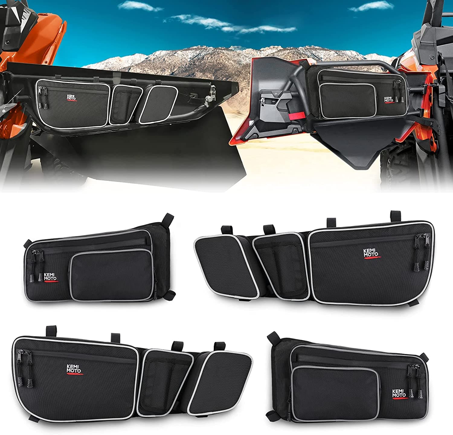 Kemimoto Front and Rear Door Bags Maverick X3 Max