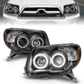 Anzo 2006-2009 Toyota 4Runner Projector Headlights w/ Halo Black