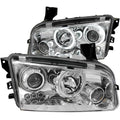 Anzo 2006-2010 Dodge Charger Projector Headlights w/ Halo Chrome (CCFL)