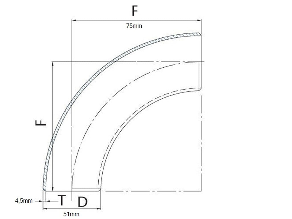 Cast Aluminum Elbow 90° - Small Radius
