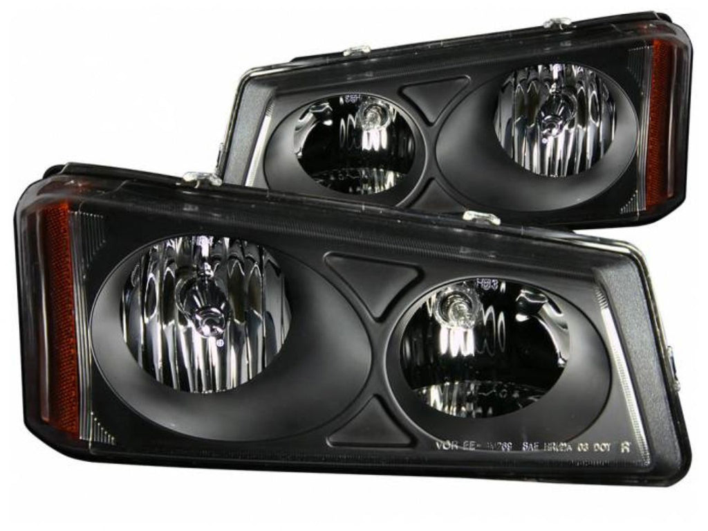 Anzo Black Crystal Headlights 2003-2006 Chevrolet Silverado 1500