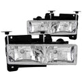 Anzo 1988-1998 Chevrolet C1500 Crystal Headlights Chrome w/o Bulbs