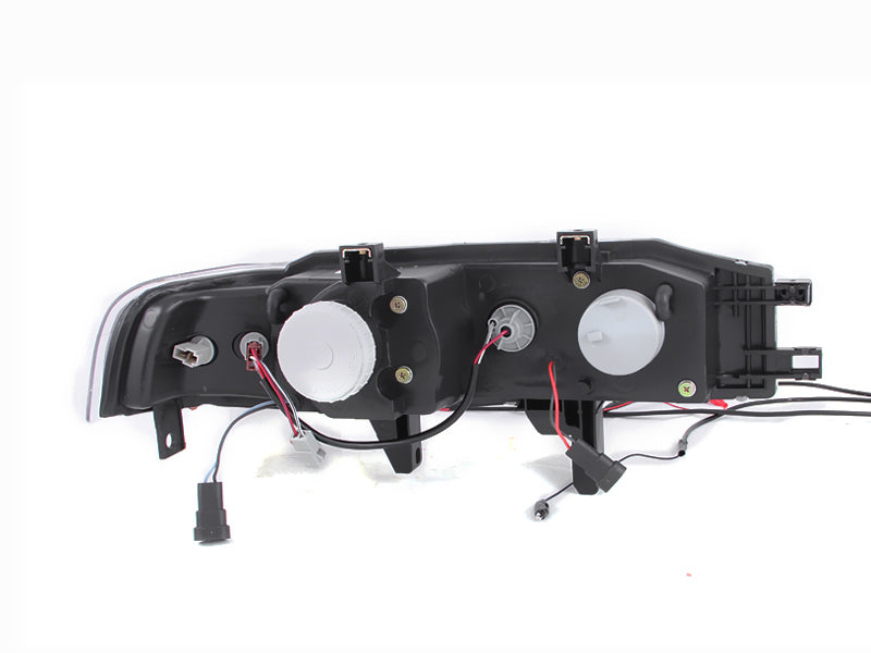 Anzo 1990-1993 Honda Accord Projector Headlights w/ Halo Black 1pc
