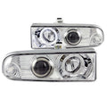 Anzo 1998-2005 Chevrolet S-10 Projector Headlights w/ Halo Chrome