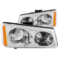Anzo Chrome Crystal Headlights 2003-2006 Chevrolet Silverado 1500