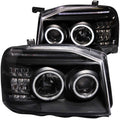 Anzo 2001-2004 Nissan Frontier Projector Headlights w/ Halo Black (CCFL)