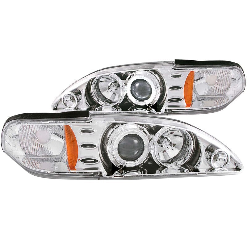 Anzo 1994-1998 Ford Mustang Projector Headlights w/ Halo Chrome 1pc