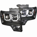 Anzo 2009-2014 Ford F-150 Projector Headlights w/ U-Bar Black
