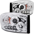 Anzo 2006-2008 Dodge Ram 1500 Projector Headlights w/ Halo Chrome