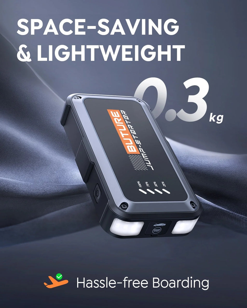 Buture Beta08 Car Jump Starter 3000A丨Compact Size, Air Travel Friendly