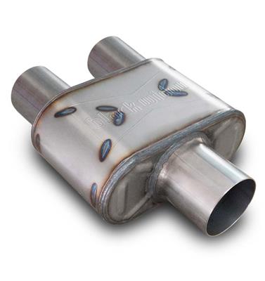 MUFFLER DUAL 3.0 IN CTR SS