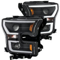 Anzo 2015-2016 Ford F-150 Projector Headlights w/ Plank Style Design Black