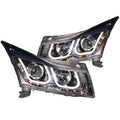 Anzo 2011-2015 Chevrolet Cruze Projector Headlights w/ U-Bar Black