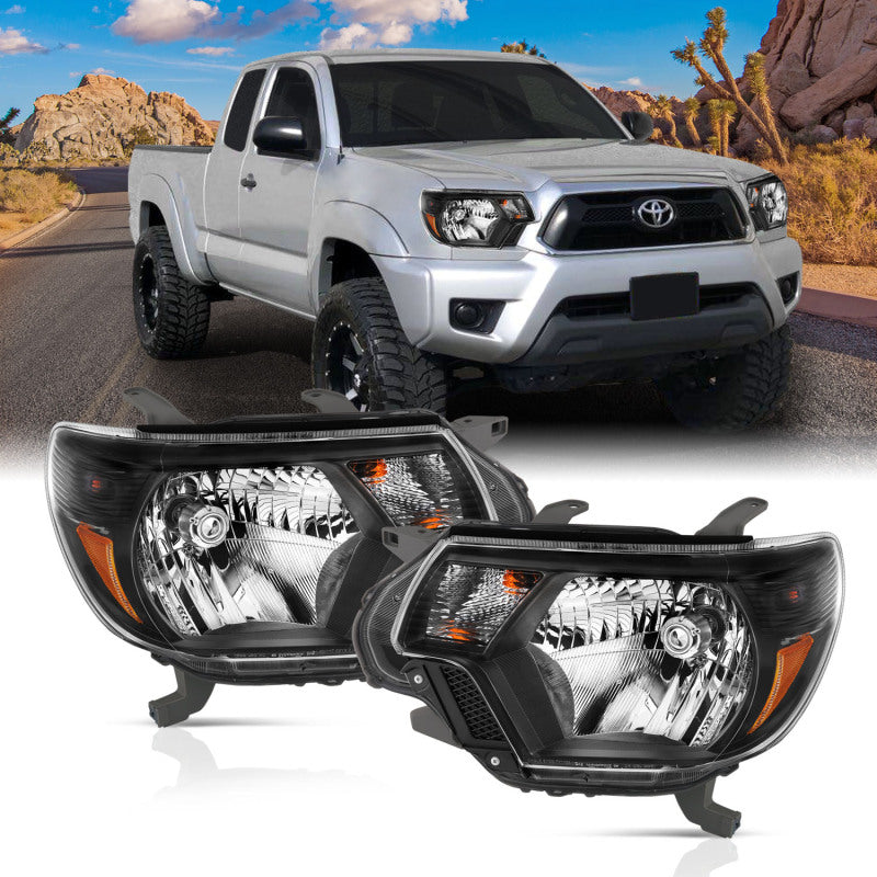 Anzo  2012-2015 Toyota Tacoma Crystal Headlights Black