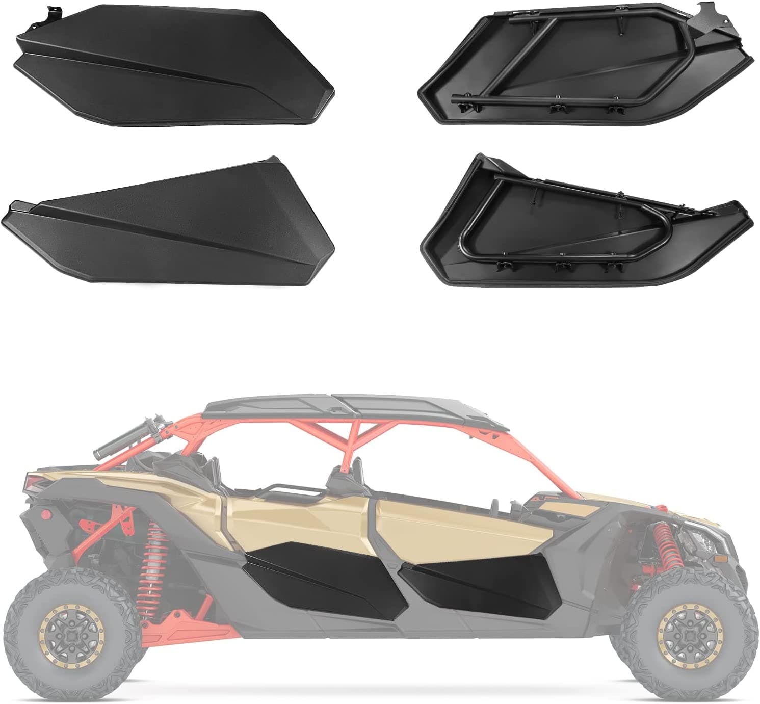 Kemimoto 4pcs Lower Doors Panels with Metal Frame Maverick X3 M