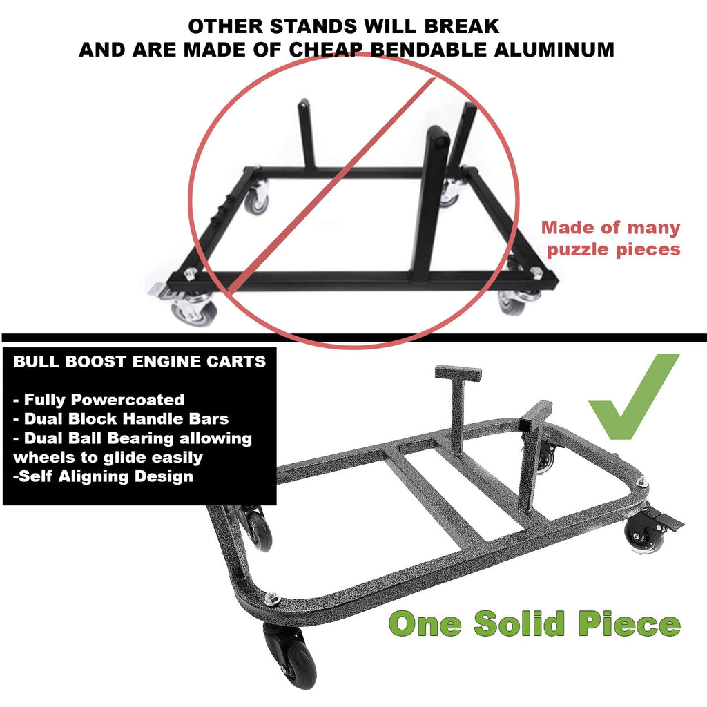 K Series K20 K24 Engine Cradle Stand Cart Quick Block Handle Bars Casters K Swap
