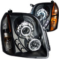 Anzo 2007-2014 Gmc Yukon Projector Headlights w/ Halo Black (CCFL)